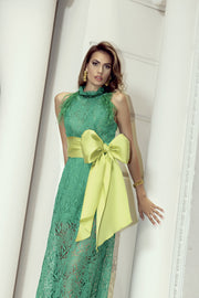 Lace Dress With Feathers
