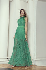 Lace Dress With Feathers